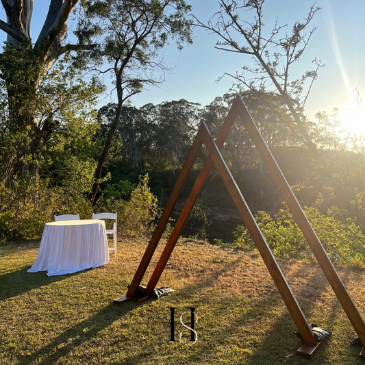 T103 Wedding Ceremony Package with Triangle Pair Wedding Arbour