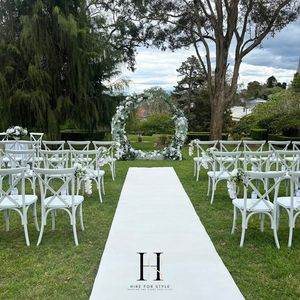 A110 Sophlia Wedding Ceremony Package with Cross Back Chairs + Plus Service Fee