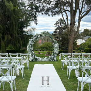 A110 Sophlia Wedding Ceremony Package with Cross Back Chairs + Plus Service Fee