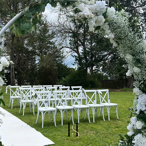 A110 Sophlia Wedding Ceremony Package with Cross Back Chairs + Plus Service Fee