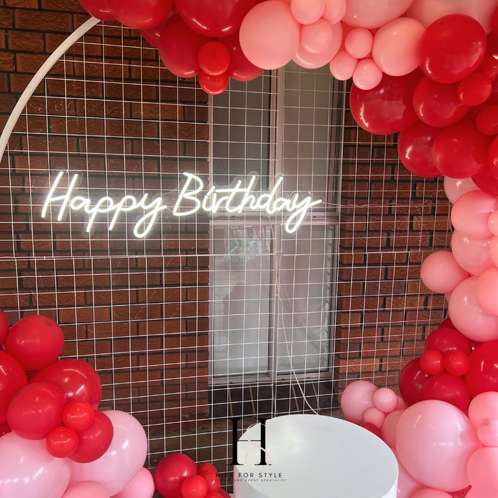 Add on - Small LED Happy Birthday Signage – Hire For Style