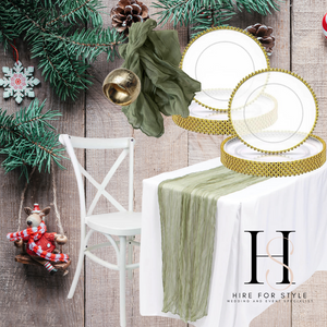 C101 Eucalyptus Green Christmas Dining Package