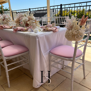 White Tiffany Chair with White Cushion HIRE