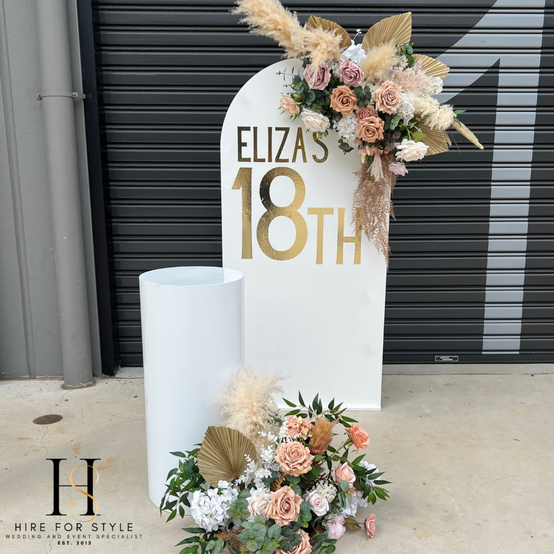 Single Arch Backdrop with Boho Florals Package