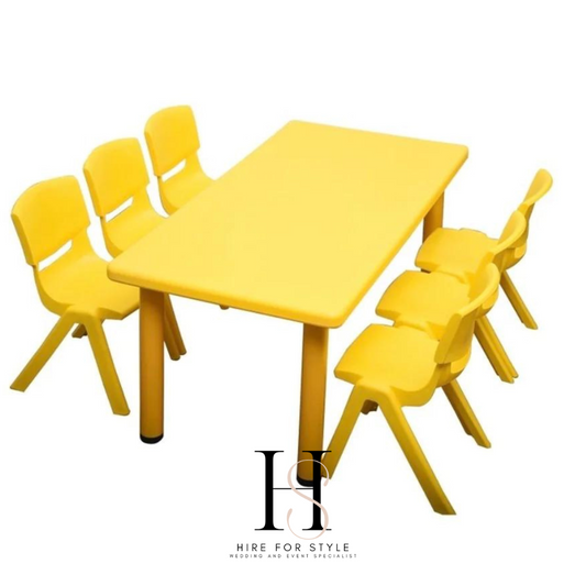 Yellow Chair and Table Party Hire Set