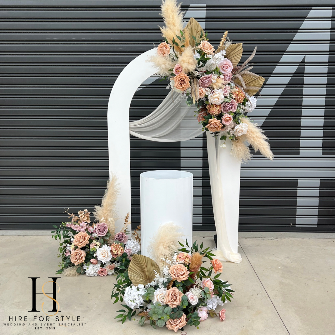 Boho Florals with Double White Backdrop Package