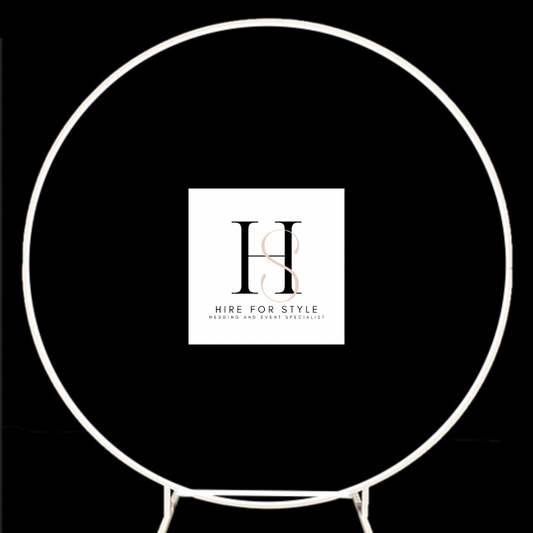 1.8m H White Round Frame Backdrop HIRE