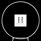 1.8m H White Round Frame Backdrop HIRE