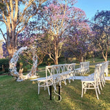 A105 Macarthur Wedding Ceremony Package with Cross Back Chairs
