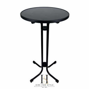 Black Bar Cocktail Table Hire