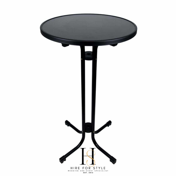 Black Bar Cocktail Table Hire