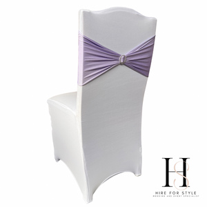 Lavender Lycra Chair Band HIRE