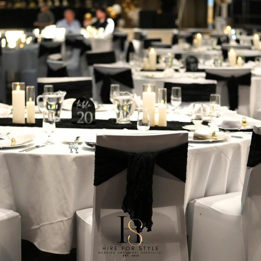Black Cheesecloth Chair Sash