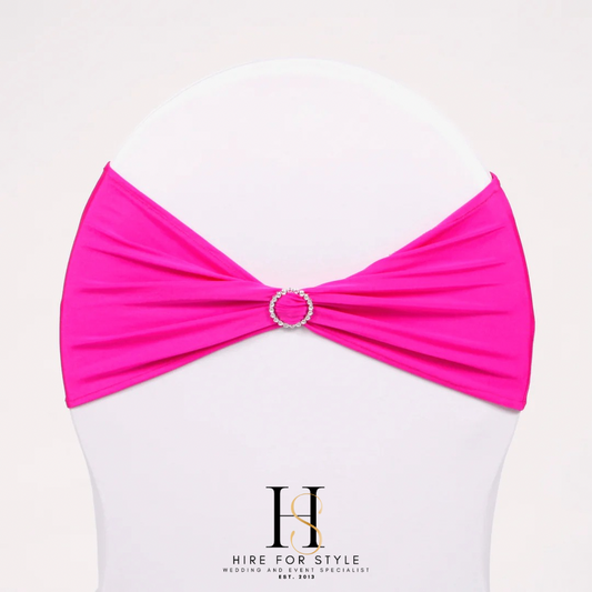 Hot Pink Lycra Chair Band Hire