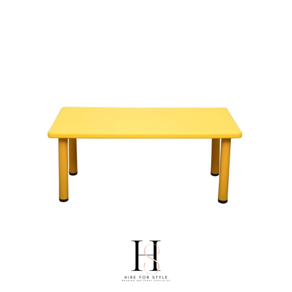 Children's Yellow Table Hire – Hire For Style