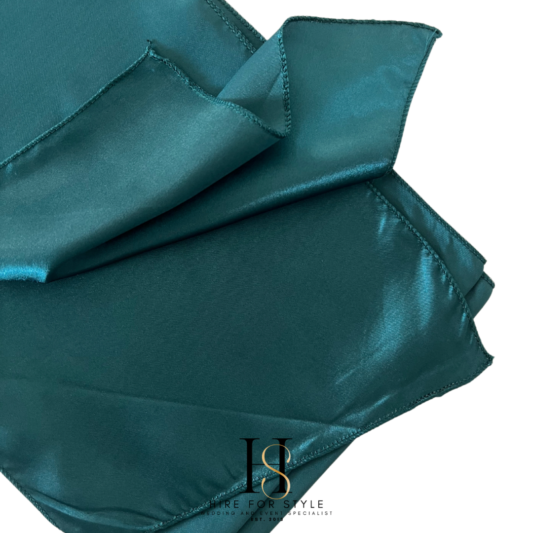 Teal Satin Chair Sash