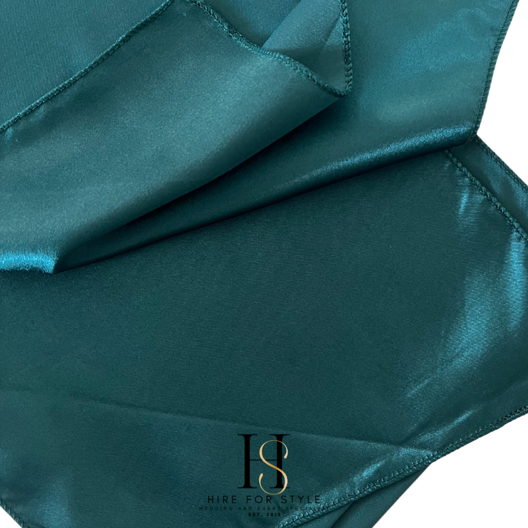 Teal Satin Chair Sash