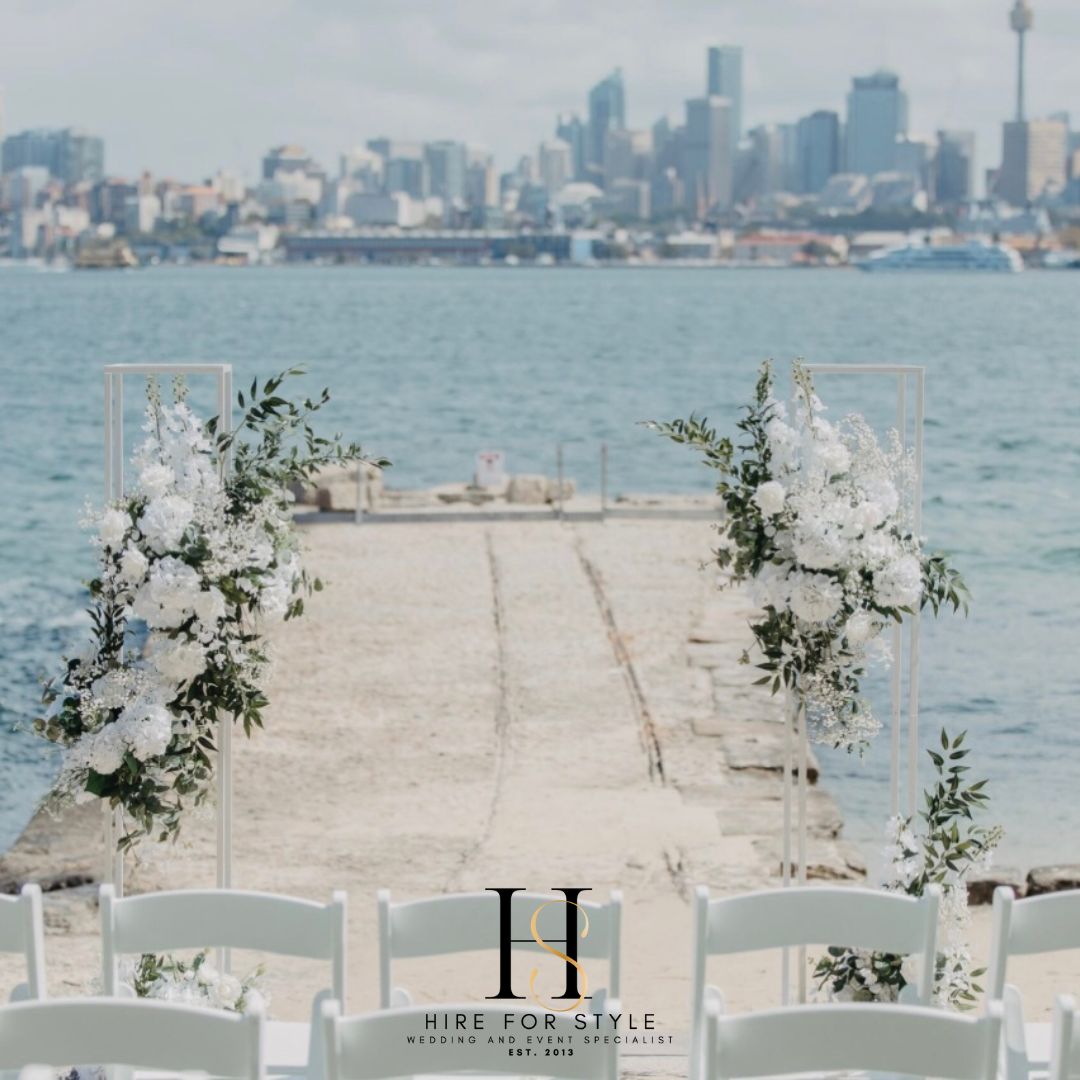 White Flower Stand Wedding Alter