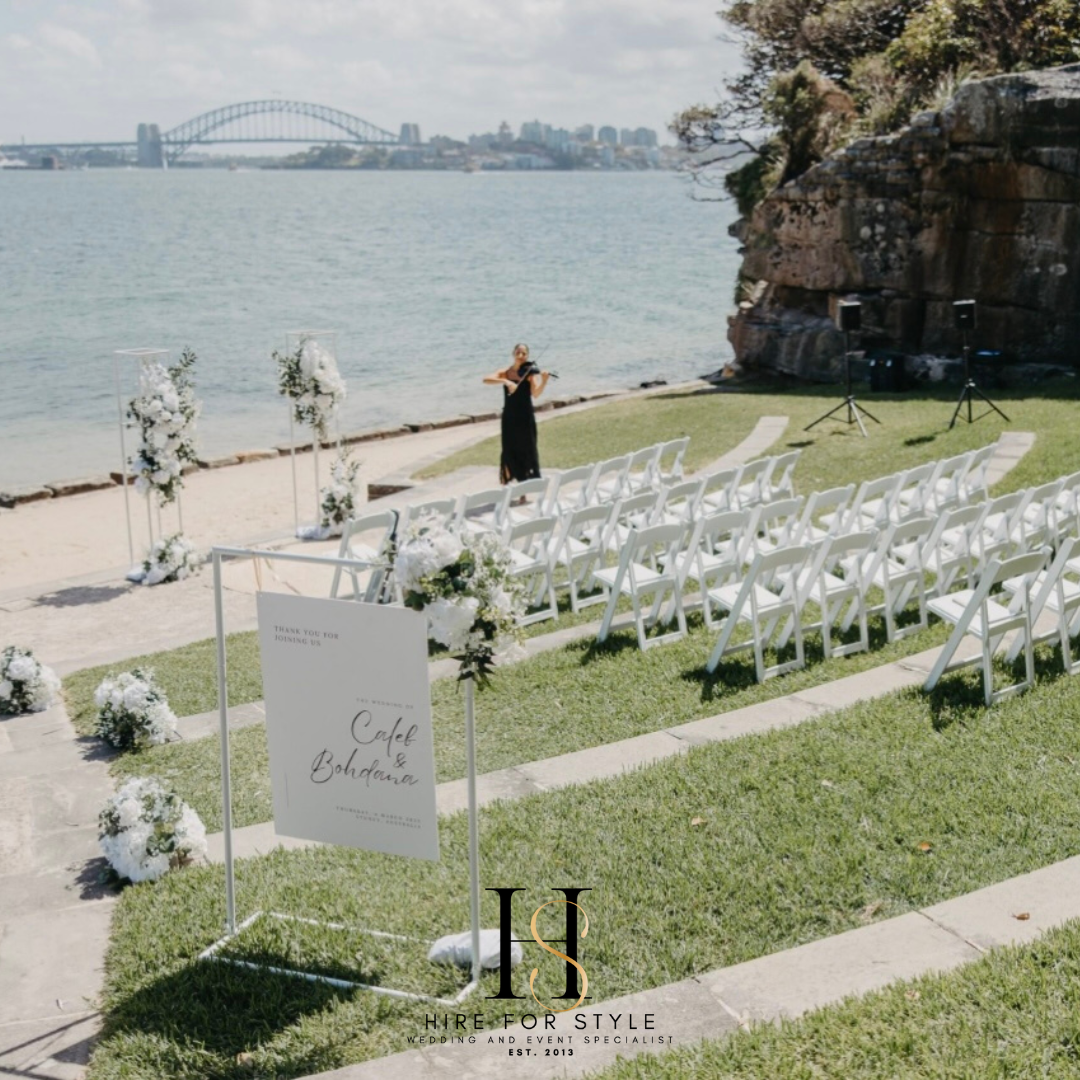 White Flower Stand Wedding Alter