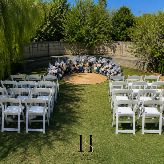 G101 Macarthur Wedding Package with Semi-Circular Floral Alter