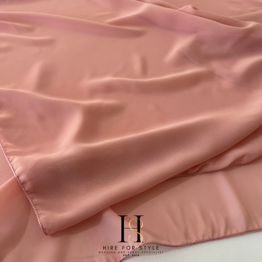 Blush Pink Chiffon Table Runner Hire