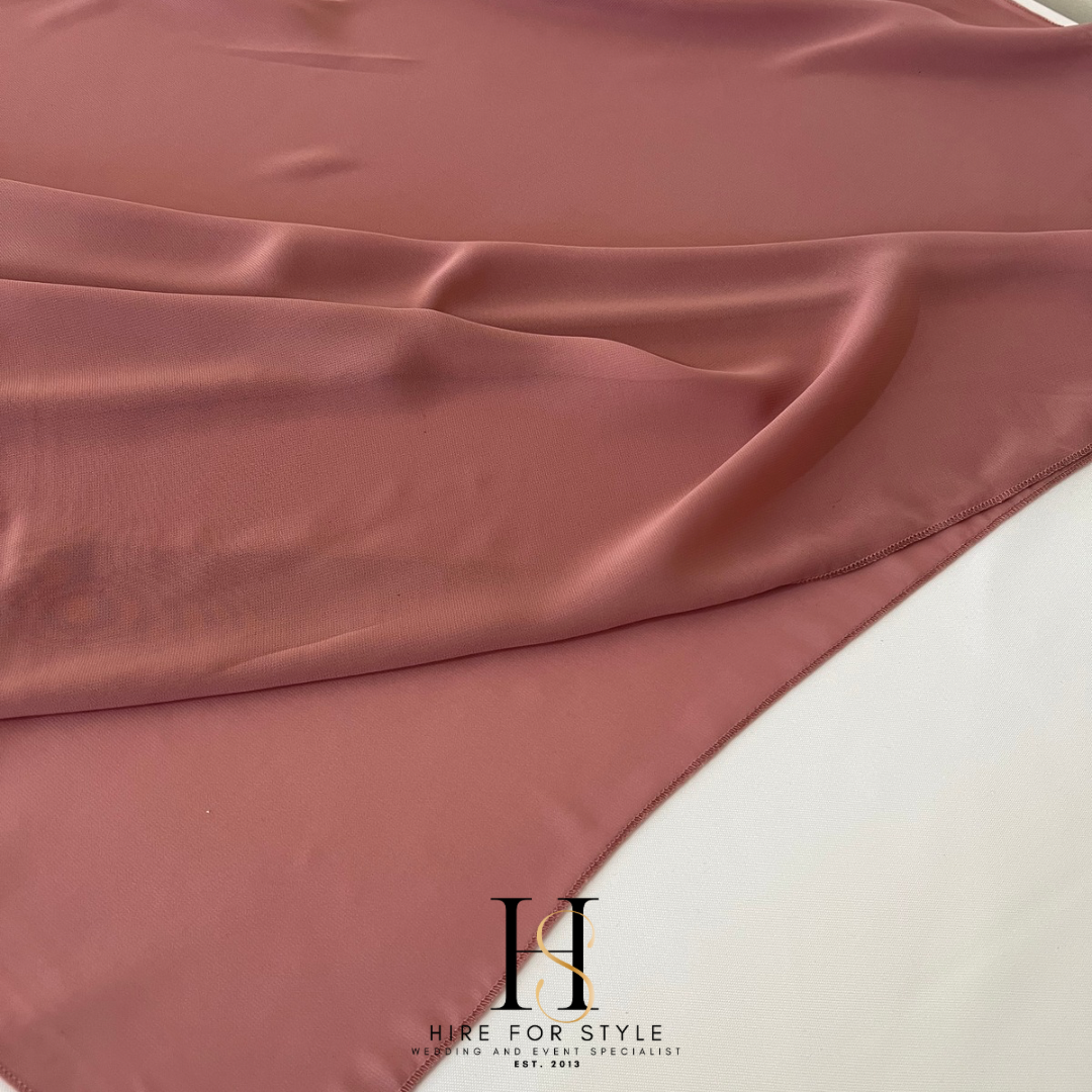Dusty Rose Chiffon Table Runner Hire