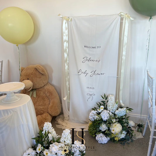 Fabric Welcome Sign