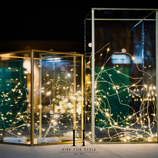 Trio Gold Lantern Table Centrepiece