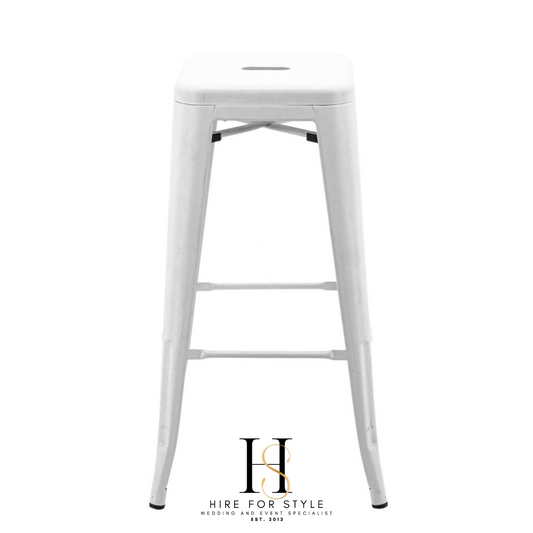 White Tall Bar Stool Hire