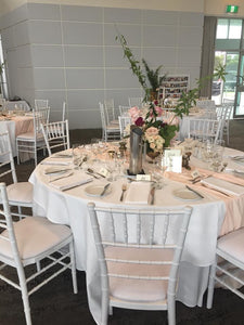 White Tiffany Chair with White Cushion HIRE