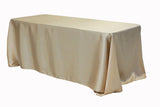 Champagne Gold Large Satin Table Overlay