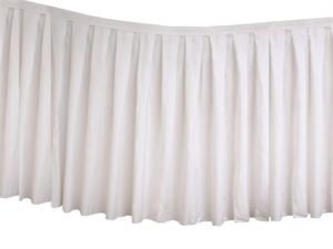 White Table Skirting (6m) Polyester HIRE