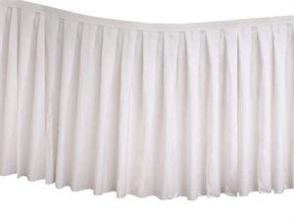 White Table Skirting (6m) Polyester HIRE