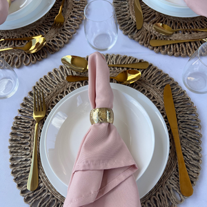 Gold Floral Lace Design Napkin Ring HIRE