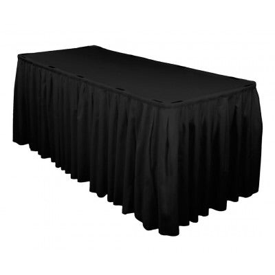 Black Table Skirting (6m) Polyester HIRE