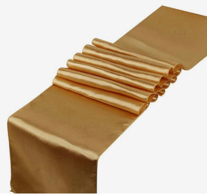 Gold Satin Table Runner HIRE