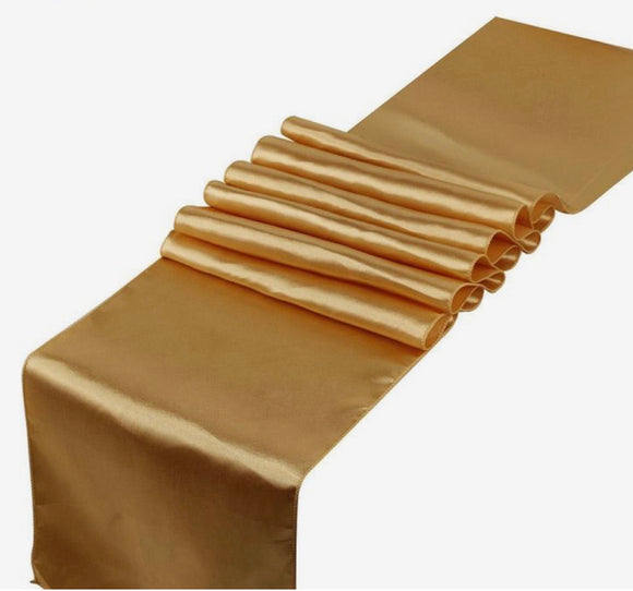 Gold Satin Table Runner HIRE