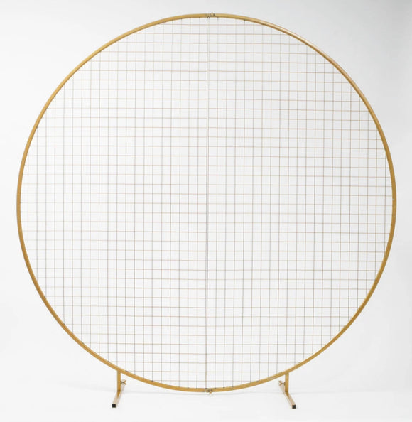 Gold Round Mesh Backdrop Wall HIRE