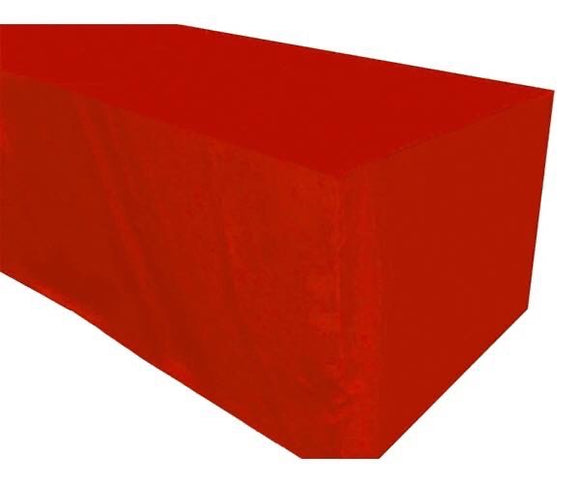 Red Fitted 6ft Rectangle Tablecloth HIRE