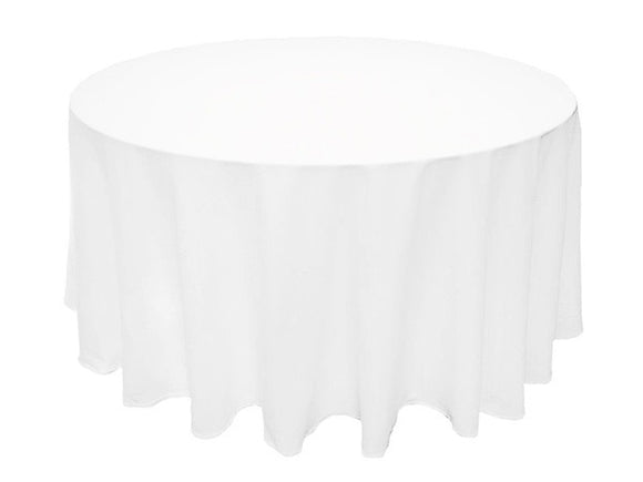 Large White Round Tablecloth Hire