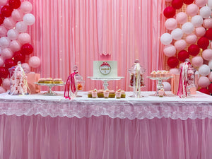 Baby Pink Satin Backdrop HIRE