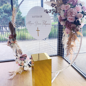 75cm Gold Mirror Plinth HIRE