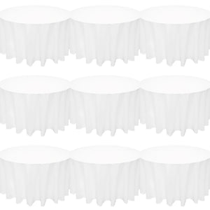 Large 300cm White Round Tablecloth Hire