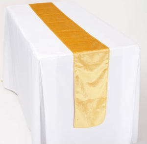 Gold Velvet Table Runner HIRE