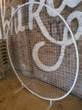 White Round Mesh Backdrop Wall HIRE