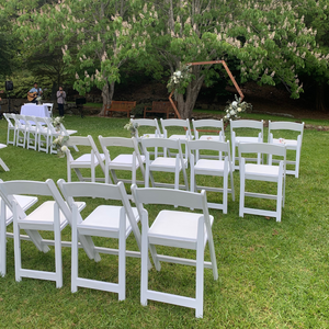 A104 A Touch of Boho Wedding Ceremony with Hexagon Arbour and Gladiator Chairs