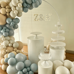 Large Balloon Garland with Round Mesh Backdrop Package