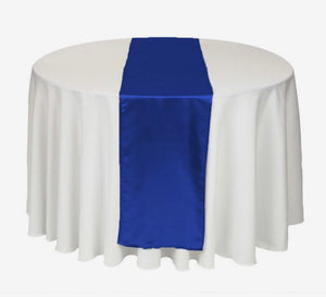 Royal Blue Satin Table Runner HIRE