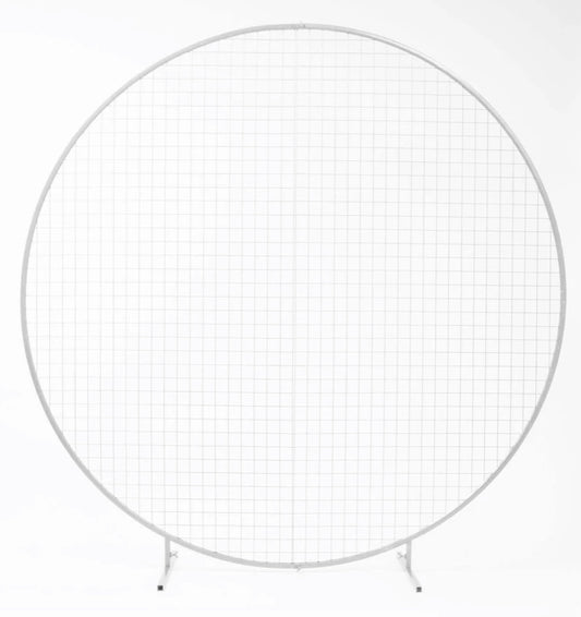 White Round Mesh Backdrop Wall HIRE