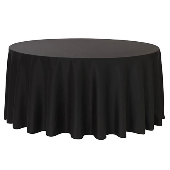 Large Black Round Tablecloth Hire